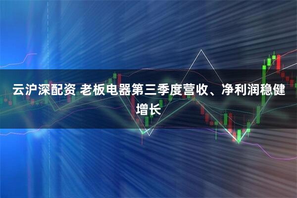云沪深配资 老板电器第三季度营收、净利润稳健增长