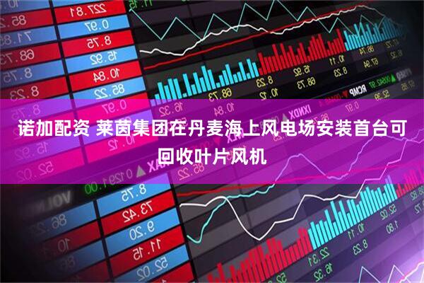 诺加配资 莱茵集团在丹麦海上风电场安装首台可回收叶片风机