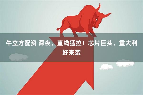 牛立方配资 深夜，直线猛拉！芯片巨头，重大利好来袭